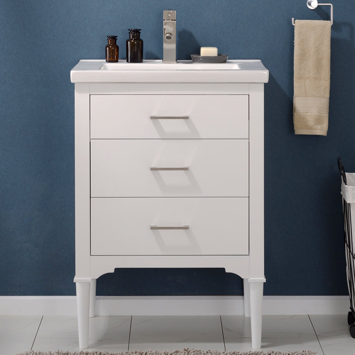 Mason 24" Single Sink Vanity with Porcelain Countertop