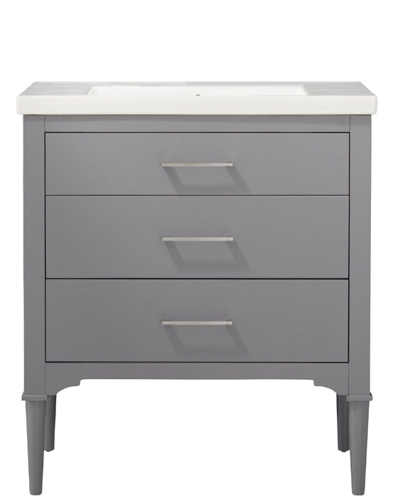 Mason 30" Single Sink Vanity with Porcelain Countertop