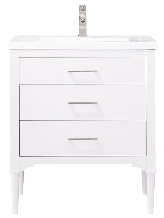 Mason 30" Single Sink Vanity with Porcelain Countertop