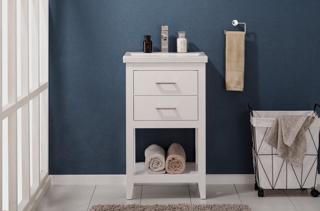 Cara 20" Single Sink Vanity with Porcelain Countertop