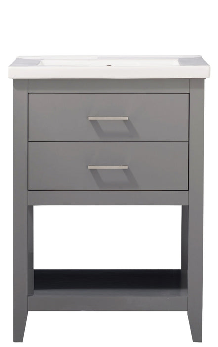 Cara 24" Single Sink Vanity with Porcelain Countertop