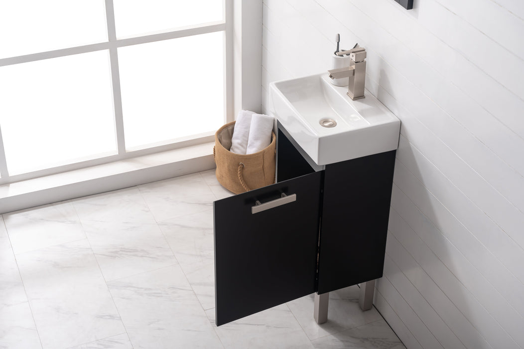 Stella 16.5" Single Sink Vanity with Porcelain Countertop