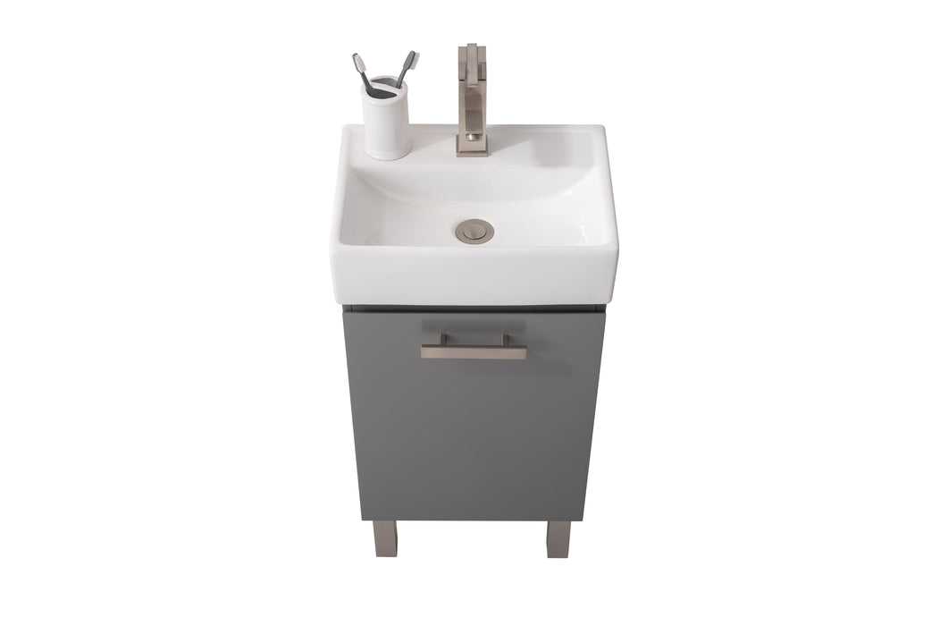 Stella 16.5" Single Sink Vanity with Porcelain Countertop