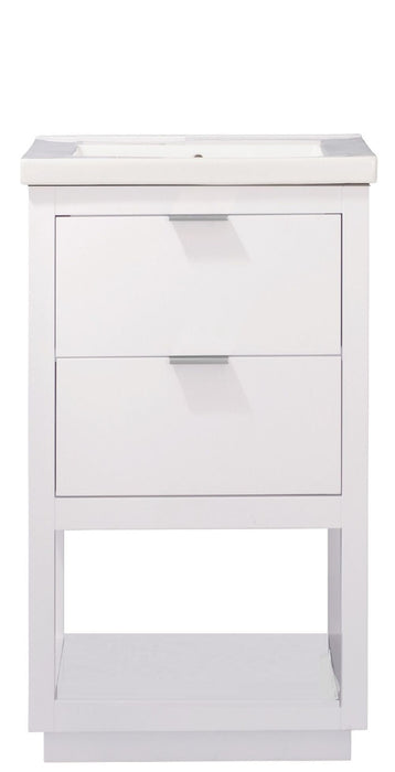 Klein 20" Single Sink Vanity with Porcelain Countertop