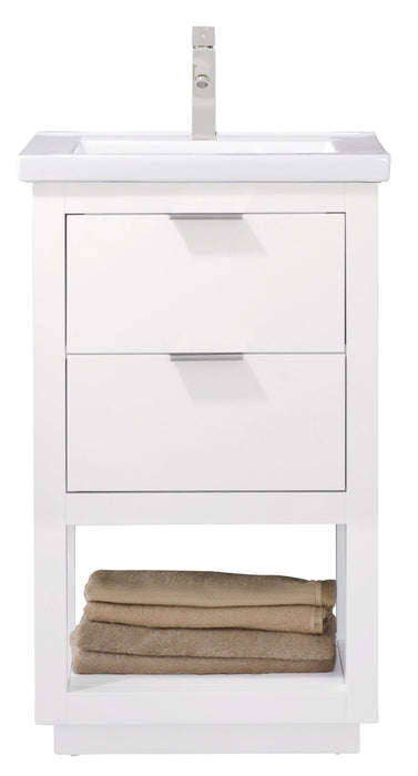 Klein 20" Single Sink Vanity with Porcelain Countertop