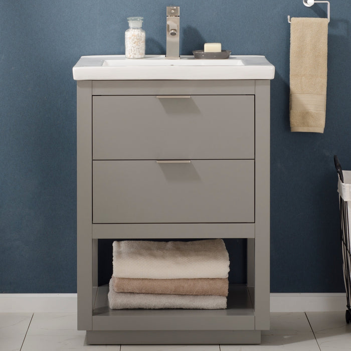 Klein 24" Single Sink Vanity with Porcelain Countertop