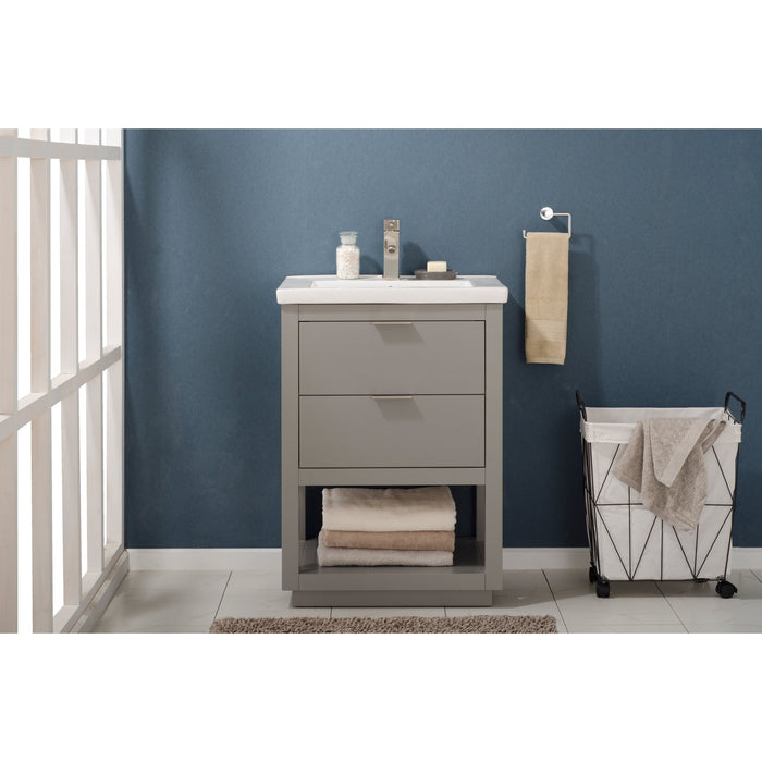 Klein 24" Single Sink Vanity with Porcelain Countertop