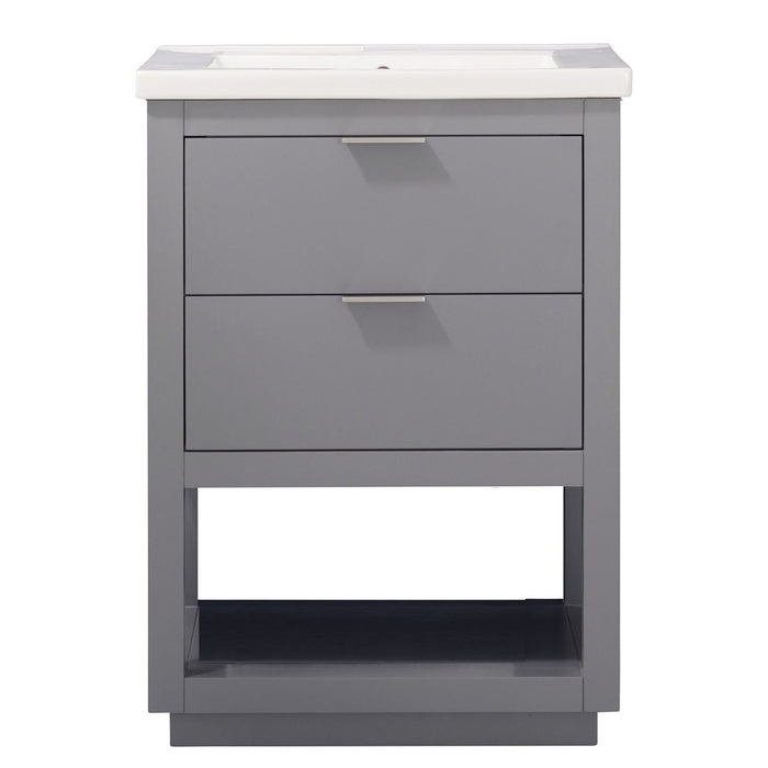 Klein 24" Single Sink Vanity with Porcelain Countertop