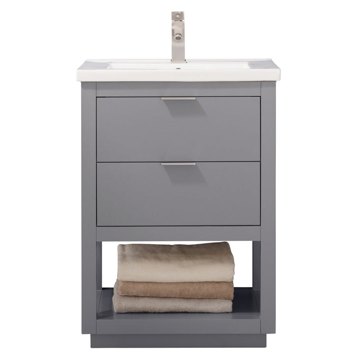 Klein 24" Single Sink Vanity with Porcelain Countertop