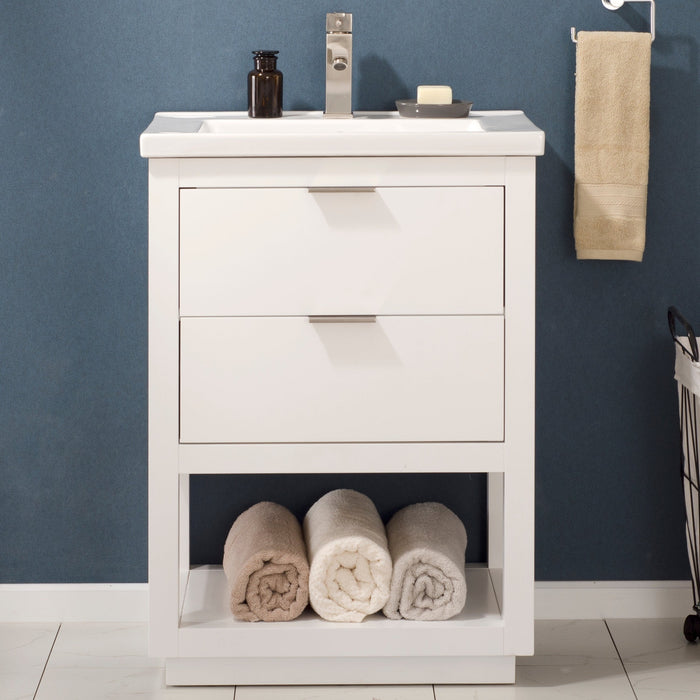 Klein 24" Single Sink Vanity with Porcelain Countertop