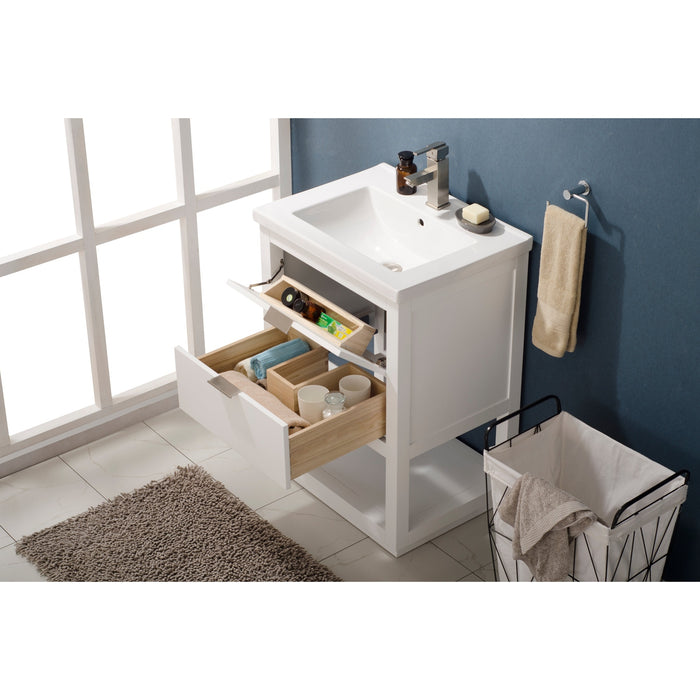 Klein 24" Single Sink Vanity with Porcelain Countertop