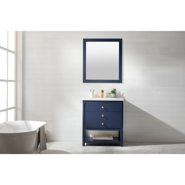 Logan 30" Single Sink Vanity with Porcelain Top