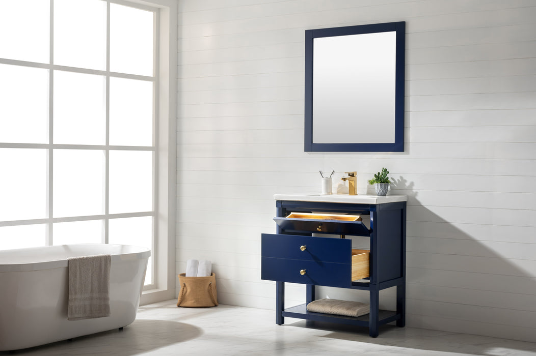 Logan 30" Single Sink Vanity with Porcelain Top