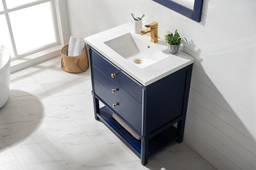 Logan 30" Single Sink Vanity with Porcelain Top