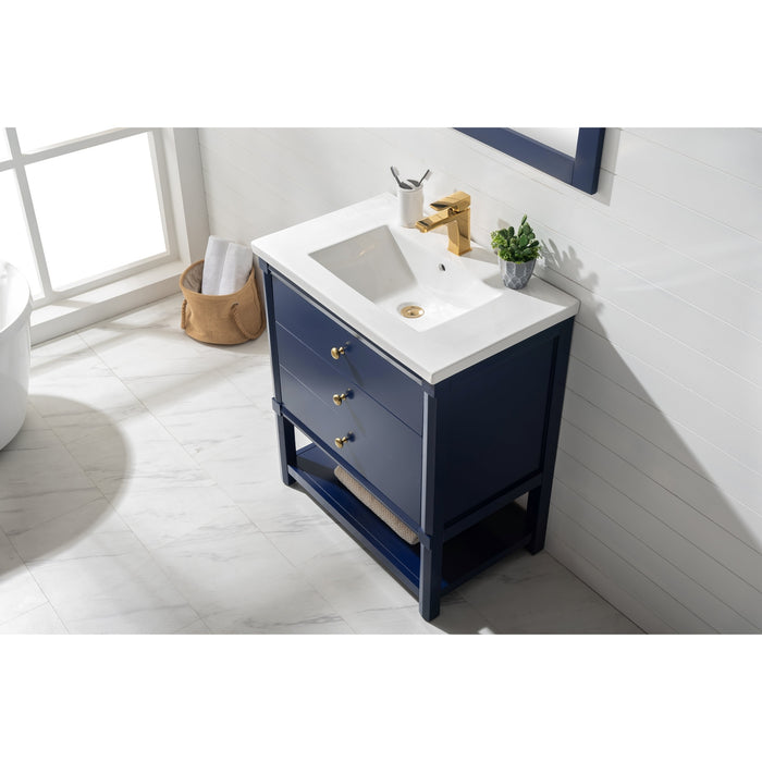 Logan 30" Single Sink Vanity with Porcelain Top
