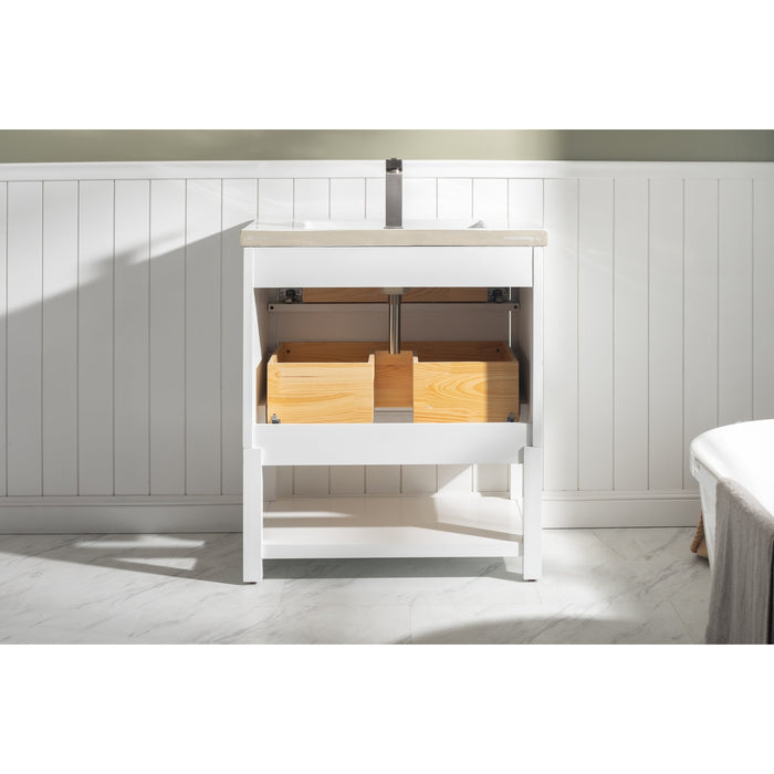 Logan 30" Single Sink Vanity with Porcelain Top