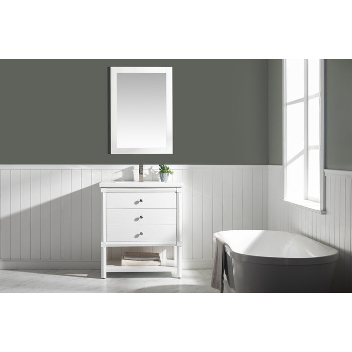 Logan 30" Single Sink Vanity with Porcelain Top