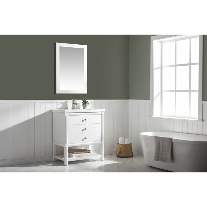 Logan 30" Single Sink Vanity with Porcelain Top