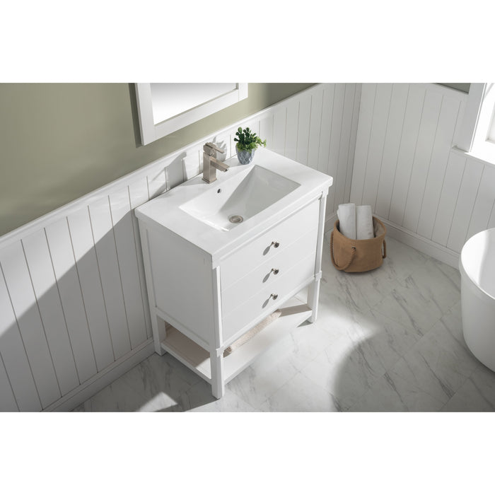 Logan 30" Single Sink Vanity with Porcelain Top