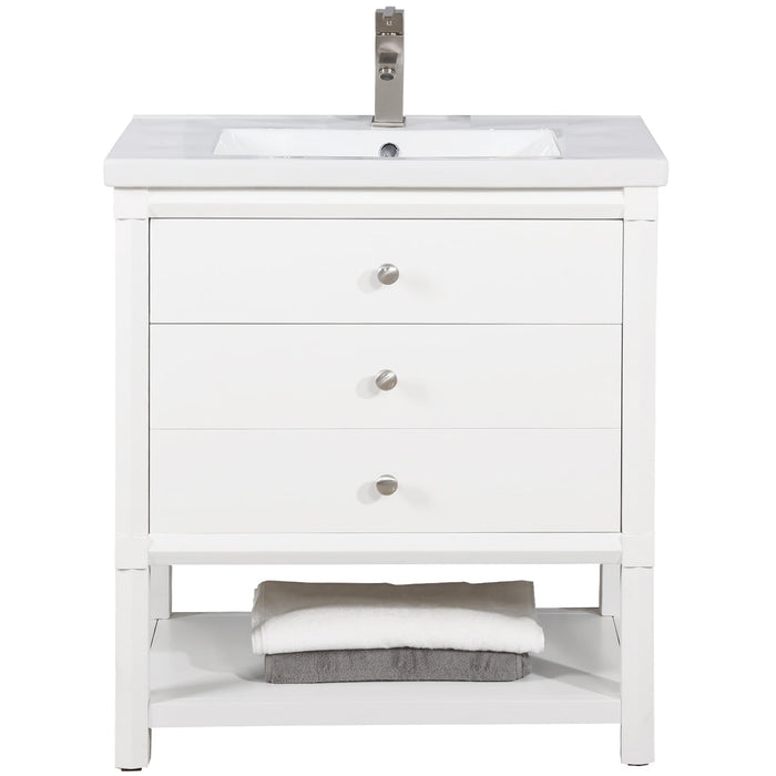 Logan 30" Single Sink Vanity with Porcelain Top