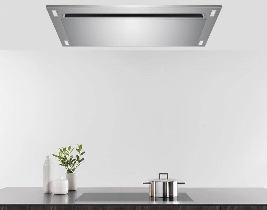 VICTORY Sunset 36 inch Flush Ceiling Mount Range Hood 600 CFM in Stainless Steel