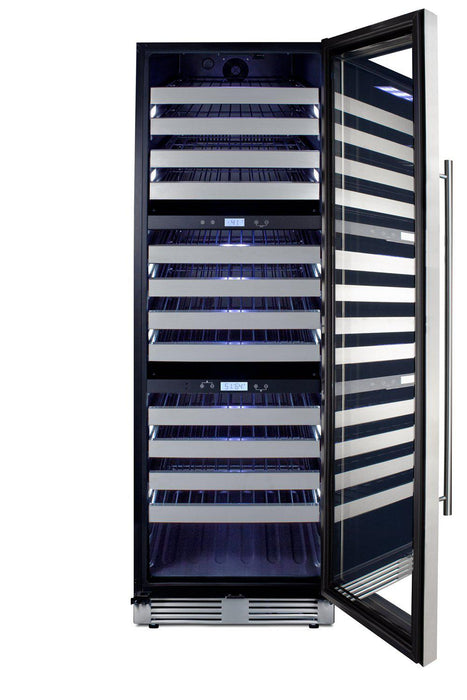 SUMMIT 24 in. 149-Bottle Triple Zone Wine Cellar