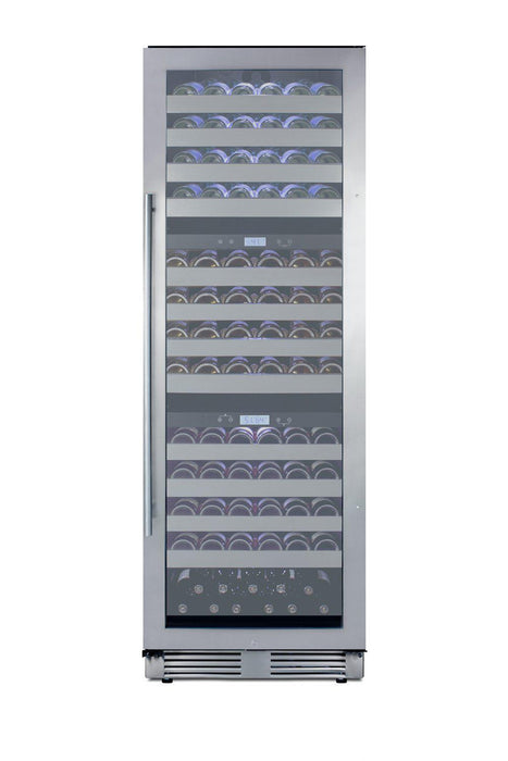 SUMMIT 24 in. 149-Bottle Triple Zone Wine Cellar