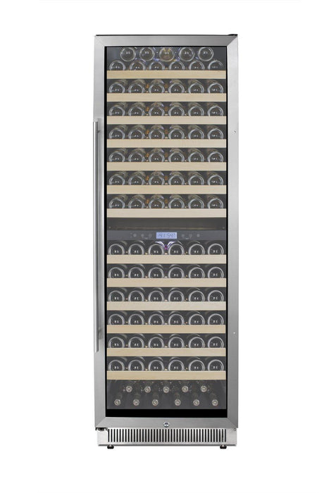 SUMMIT 24 in. 162-Bottle Dual Zone Wine Cellar