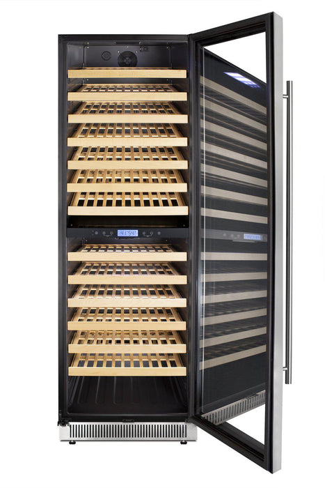 SUMMIT 24 in. 162-Bottle Dual Zone Wine Cellar