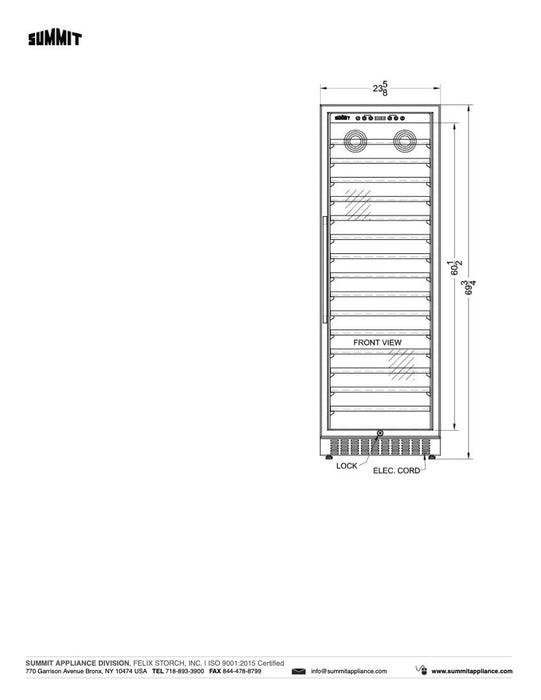 SUMMIT 24 in. 171-Bottle Wine Cellar