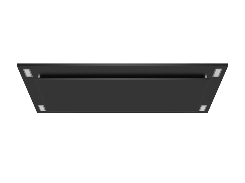 VICTORY Sunset 36 inch Flush Ceiling Mount Range Hood 600 CFM in Black