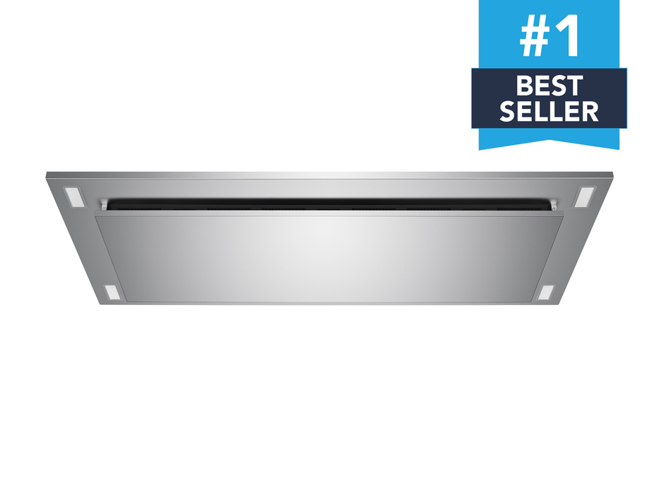 VICTORY Sunset 36 inch Flush Ceiling Mount Range Hood 600 CFM in Stainless Steel