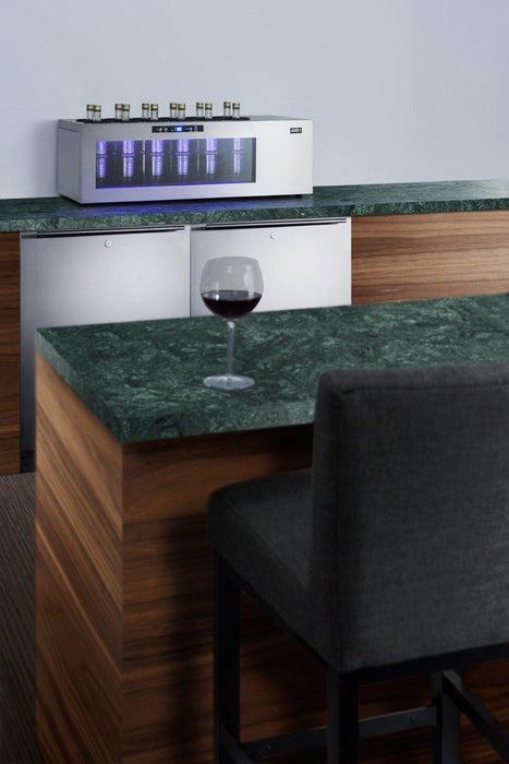 Summit 12 Bottle Open-Bottle Countertop Display Wine Cooler