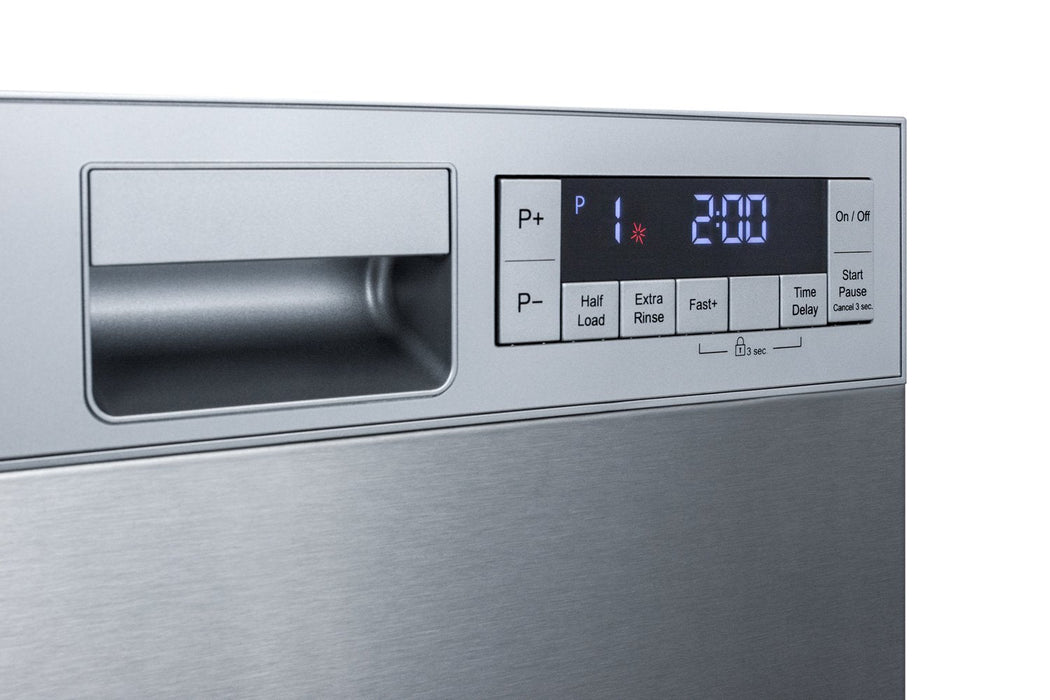 Summit 18 in. Slim Built-In Dishwasher in Stainless Steel