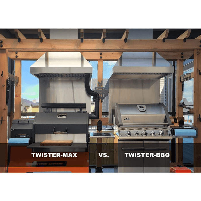 Victory Twister BBQ 42 Inch 1200 CFM Outdoor Wall Mounted BBQ Range Hood in Stainless Steel