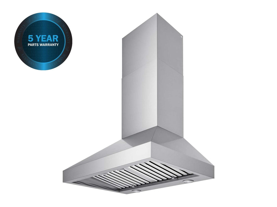 VICTORY Twister -30 inch Wall Mount Range Hood with 450/600 CFM Remote Blower in Stainless Steel