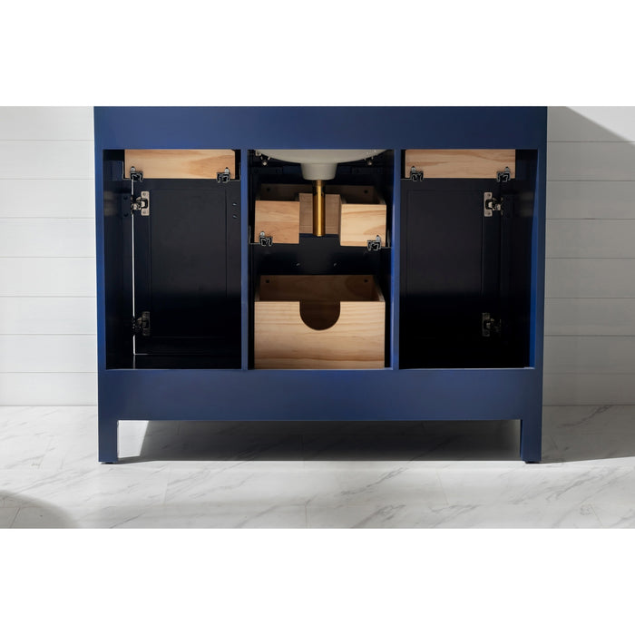 Valentino 42" Single Sink Vanity with White Quartz Top