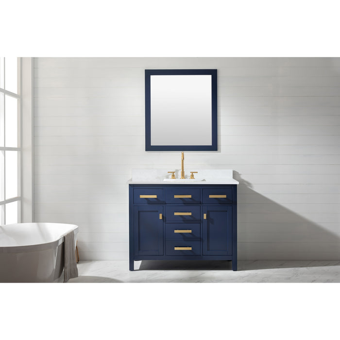 Valentino 42" Single Sink Vanity with White Quartz Top