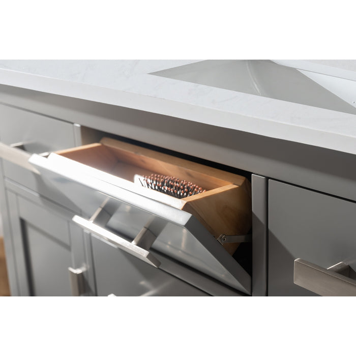 Valentino 42" Single Sink Vanity with White Quartz Top