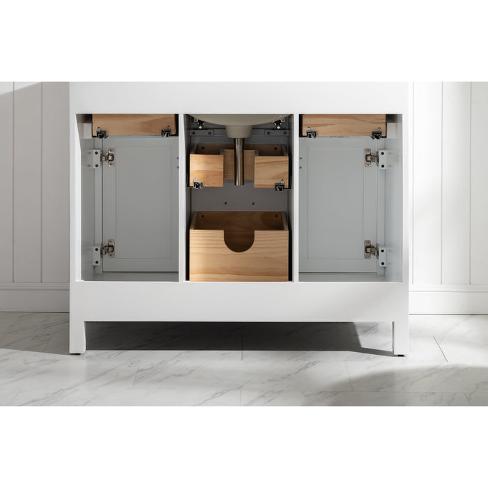 Valentino 42" Single Sink Vanity with White Quartz Top