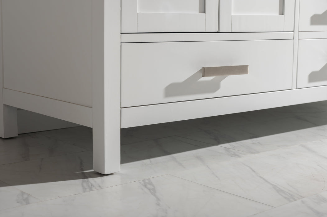 Valentino 72" Single Sink Vanity with White Quartz Top