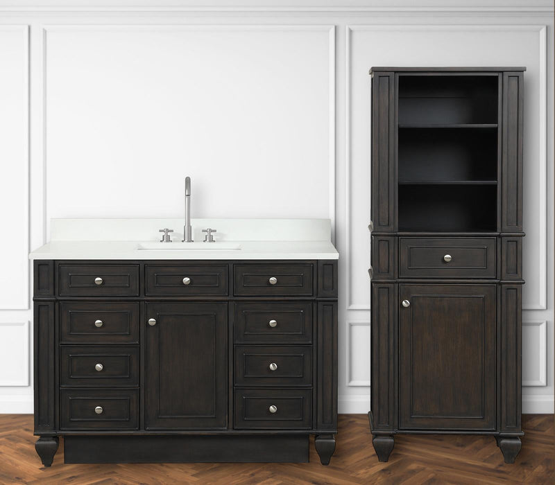 Winston 48" Single Sink Vanity with White Quartz Top