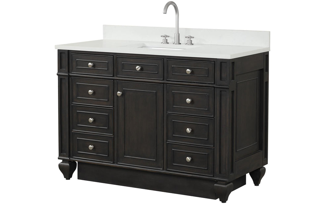 Winston 48" Single Sink Vanity with White Quartz Top