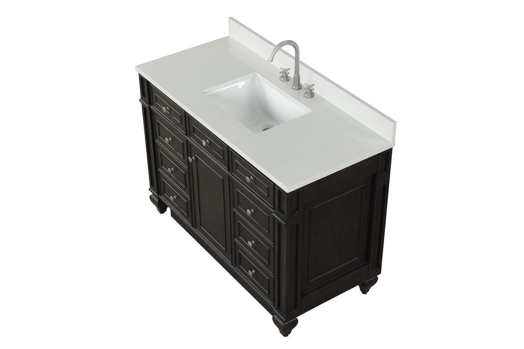 Winston 48" Single Sink Vanity with White Quartz Top