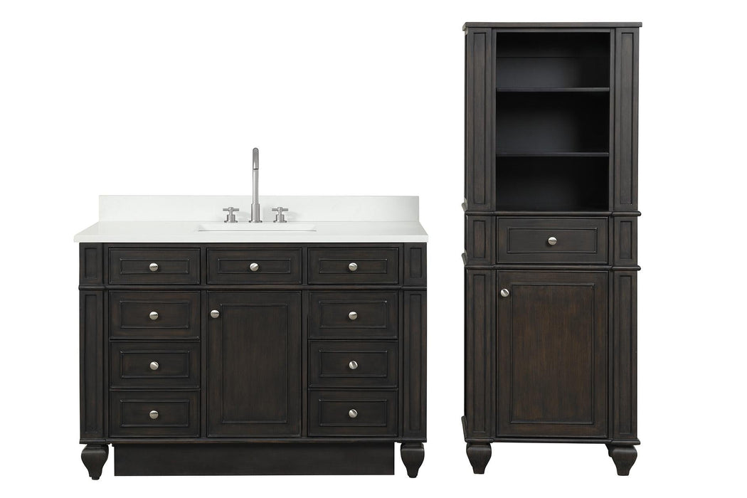 Winston 48" Single Sink Vanity with White Quartz Top