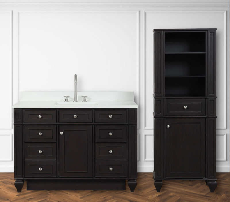 Winston 48" Single Sink Vanity with White Quartz Top