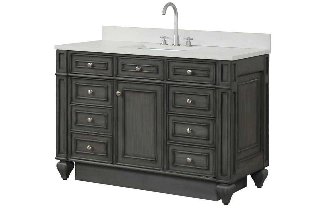 Winston 48" Single Sink Vanity with White Quartz Top