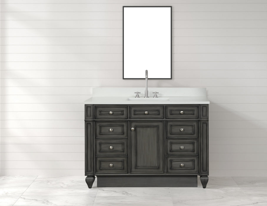 Winston 48" Single Sink Vanity with White Quartz Top