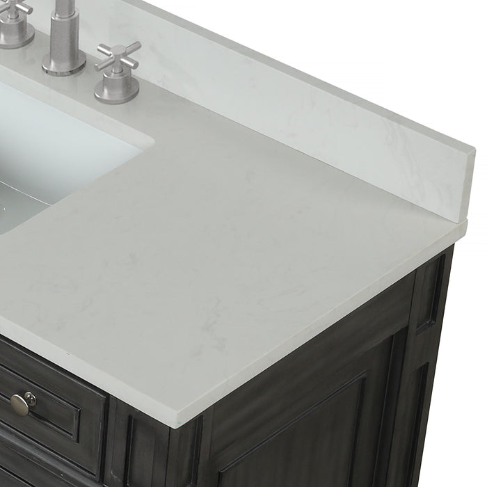 Winston 48" Single Sink Vanity with White Quartz Top