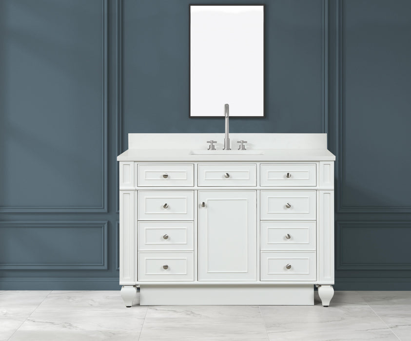 Winston 48" Single Sink Vanity with White Quartz Top